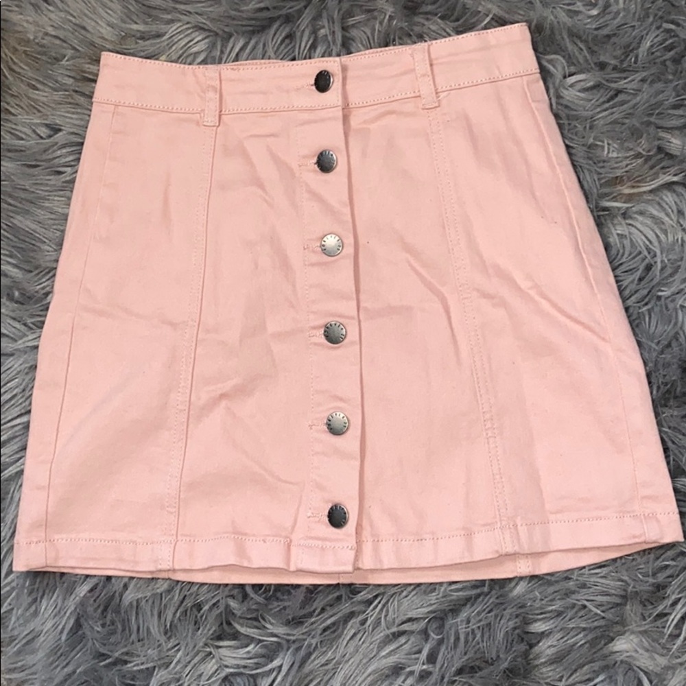 Pink Jean Skirt